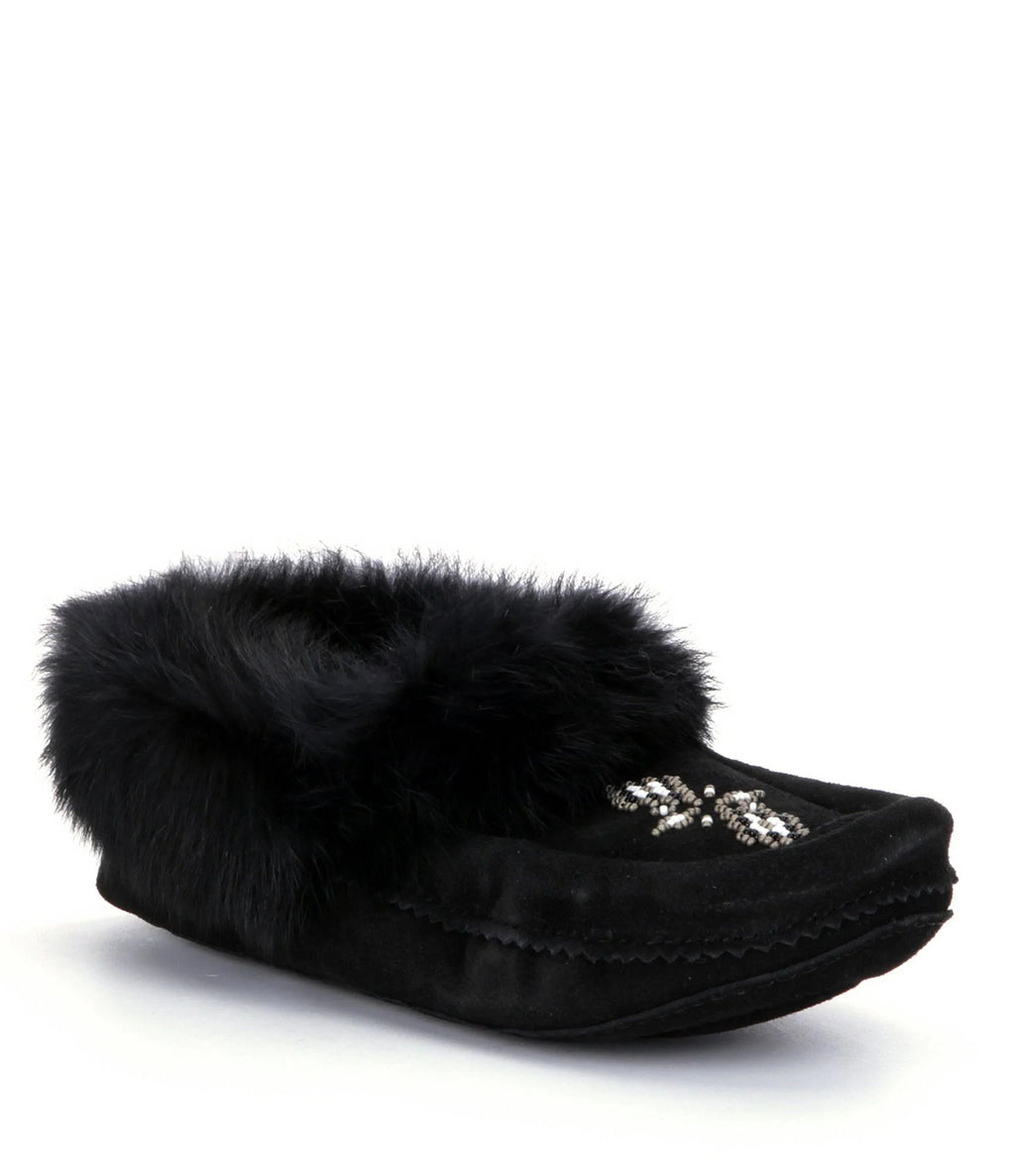 Black Suede Moccasins M15798