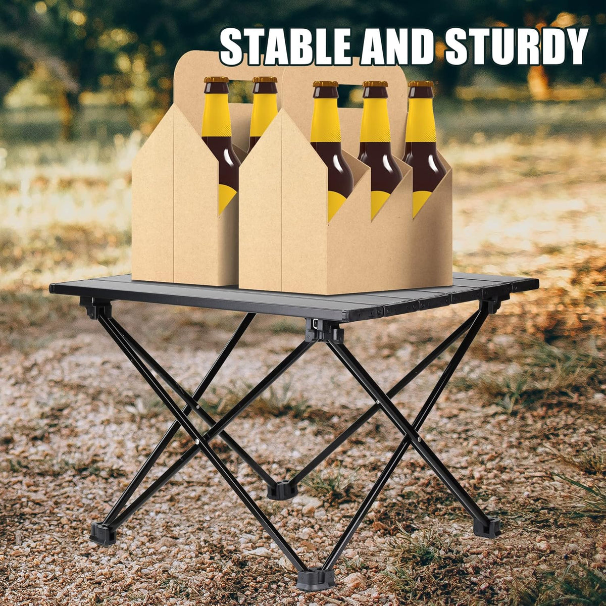 Folding Table 4 Foot Aluminum Alloy Camping Portable Table D3925