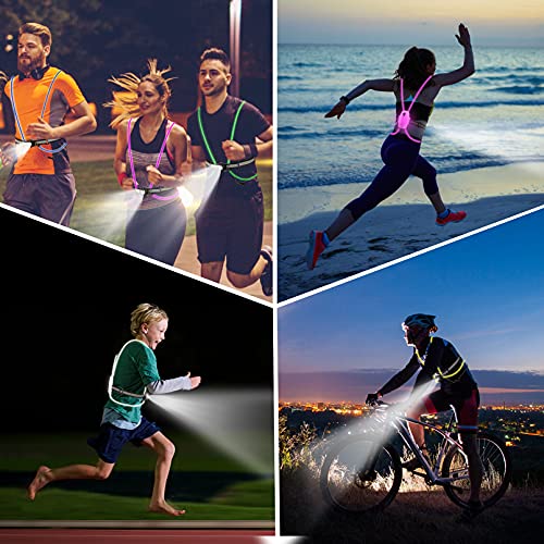 Rechargeable USB LED Reflective Vest for Running B4204