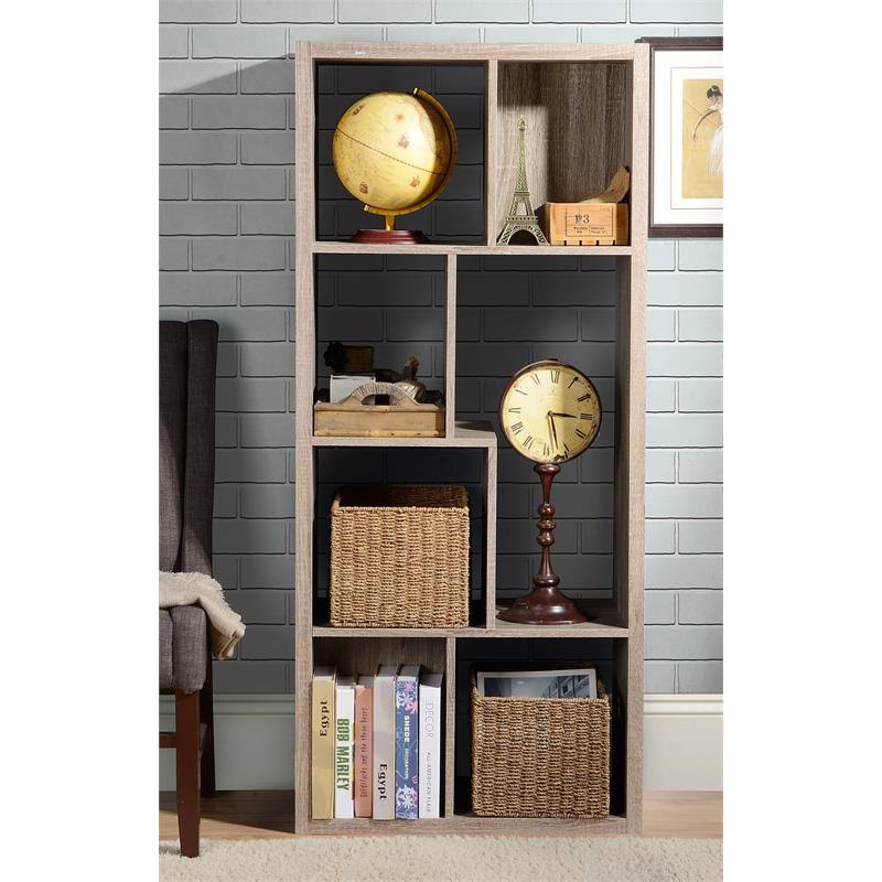 26x22 7 Compartment Wood Bookcase Room Divider O269