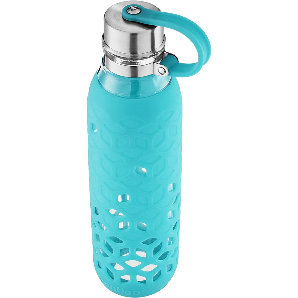 20 Ounce Glass Water Bottle with Tethered Lid V442433