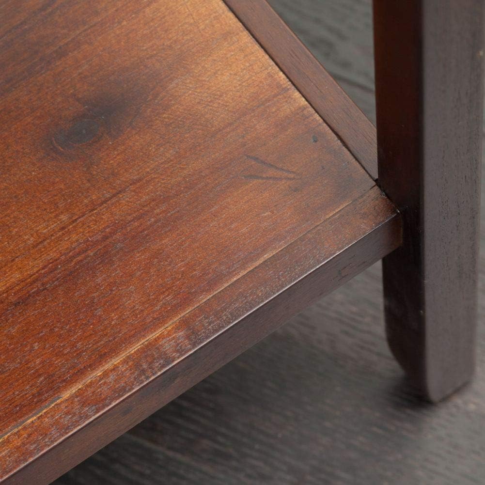 Acacia Wood Accent Table, Brown Mahogany Y23118