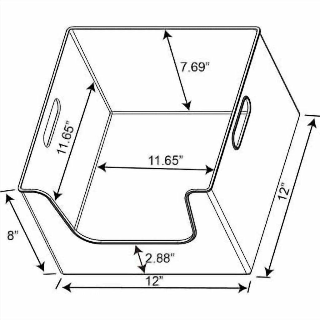 12" x 12" x 8" Open Front Storage Bin T736522