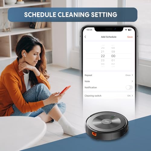 Slim Robot Vacuum and Mop Combo with 120 Mins Runtime Y1726