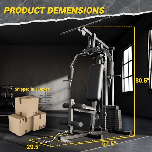 100LBS Weight Stack Multifunctional Home Gym Machine C18536