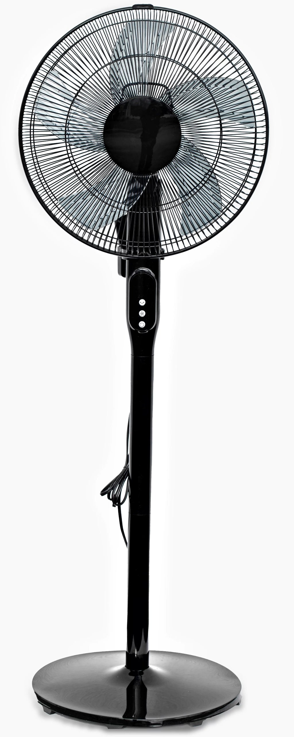 16 12-Speed Adjustable Height Quiet Pedestal Fan with Digital Display & Remote Control, Black N116492