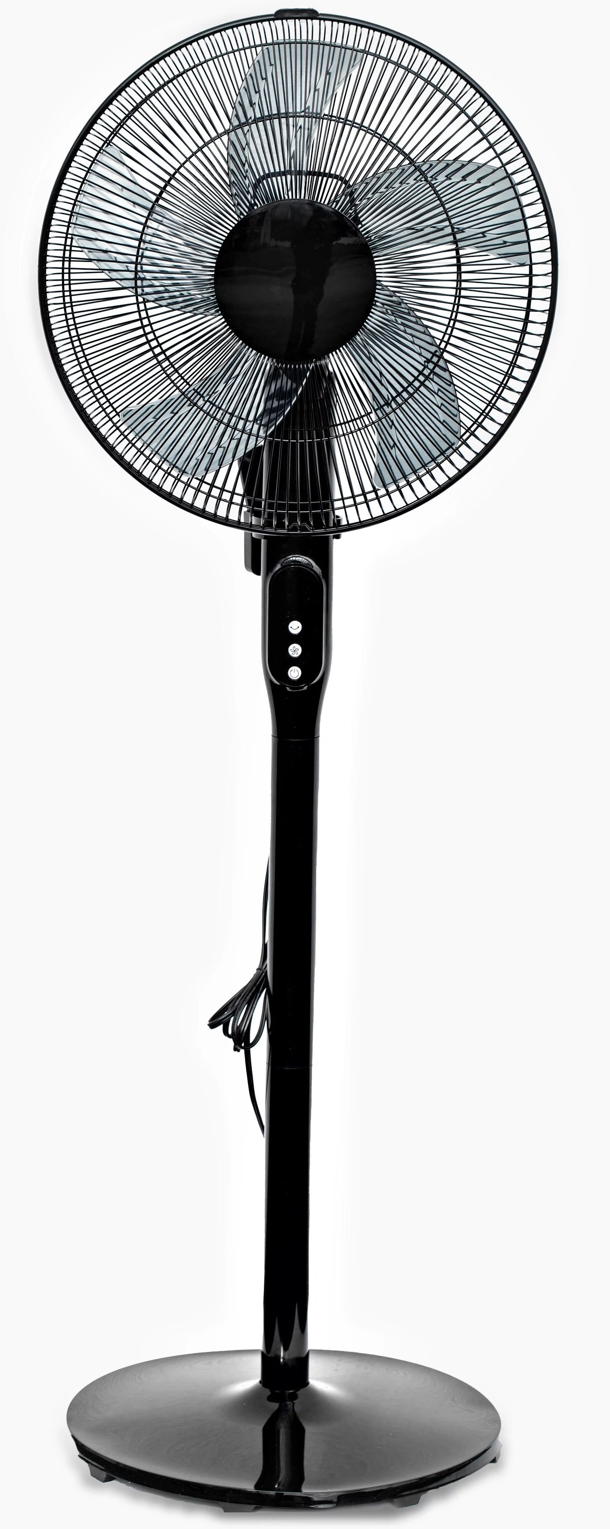 16 12-Speed Adjustable Height Quiet Pedestal Fan with Digital Display & Remote Control, Black N116492
