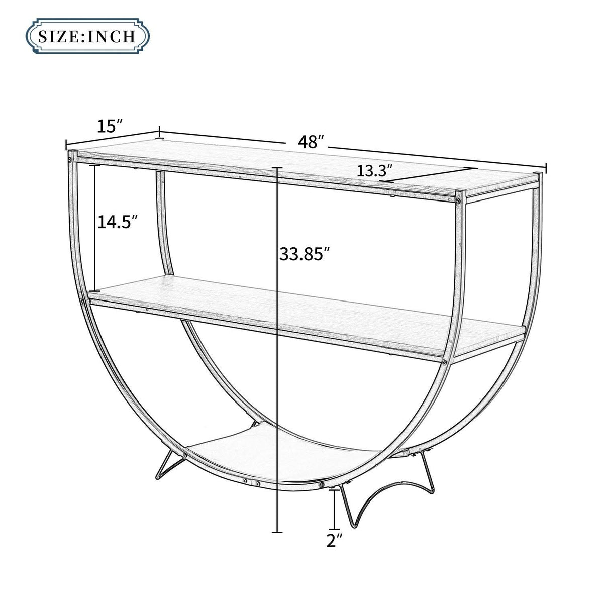 Black Distressed Wood Console Table C877