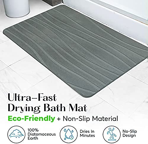 Gray Stone Bath Mat V6763