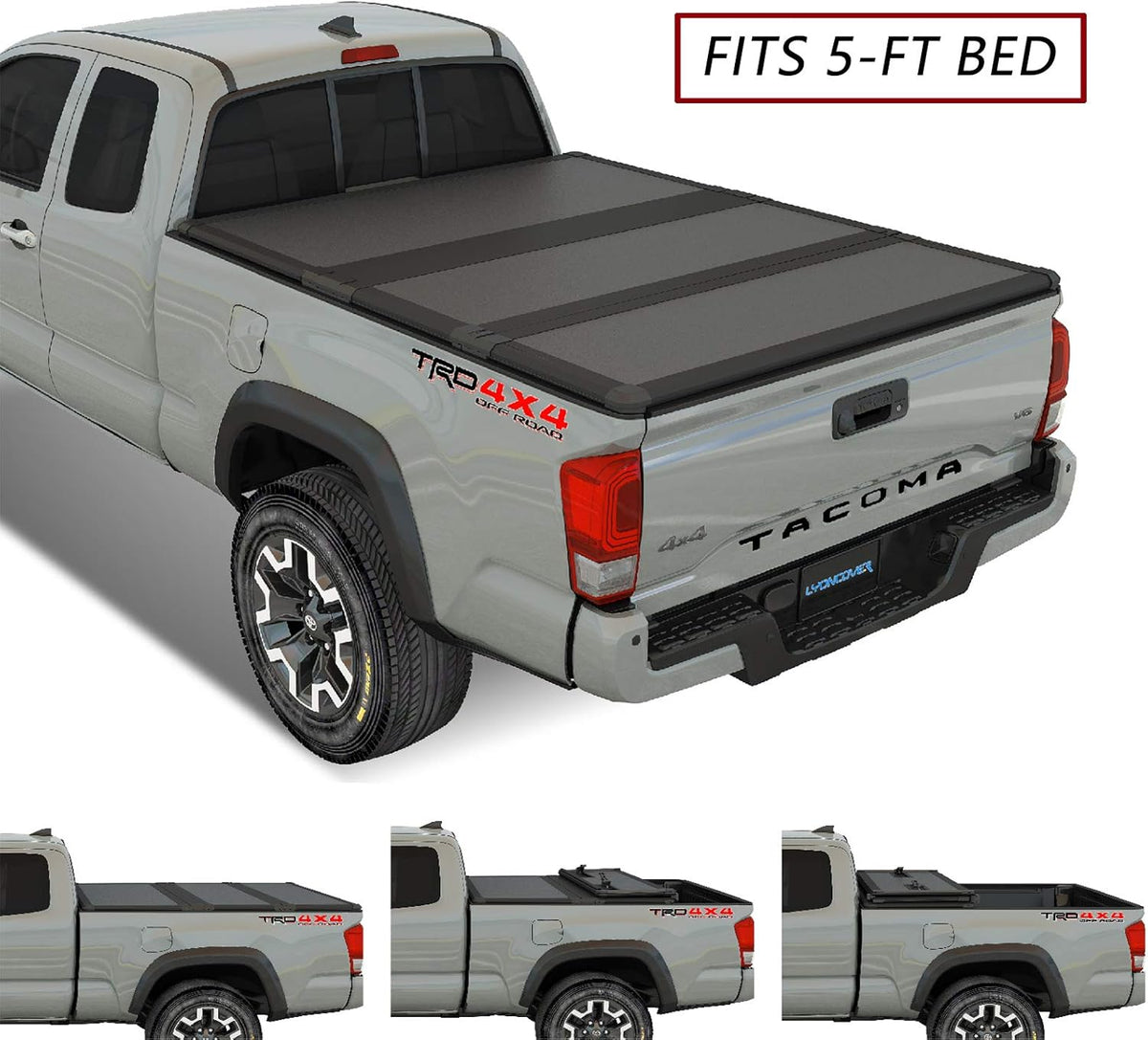 Soft Tri-Fold Truck Bed Tonneau Cover for 2016-2020 Toyota Tacoma 5ft Bed G935