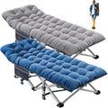 2 Pack Folding Camping Cot with Mattress and Carry Bag B44674