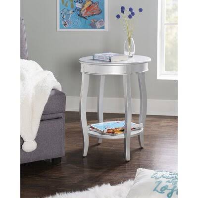 Silver End Table with Storage U690