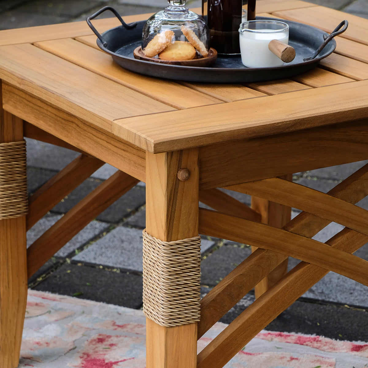 Teak Patio Side Table I495
