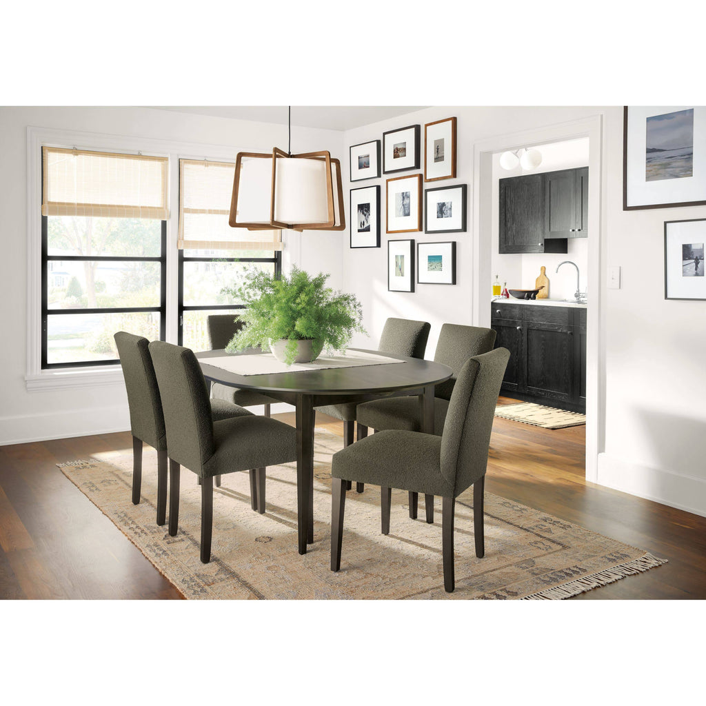 Modern Side Chair in Flint Cement Grey Fabric B4357
