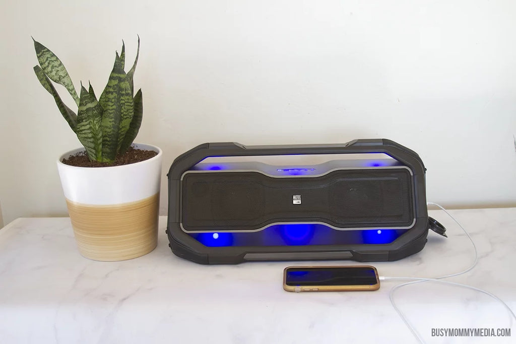Metallic Gray Portable Wireless Bluetooth Speaker H528864