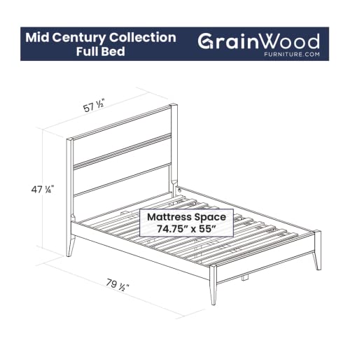 Queen Size Solid Wood Platform Bed Y39813