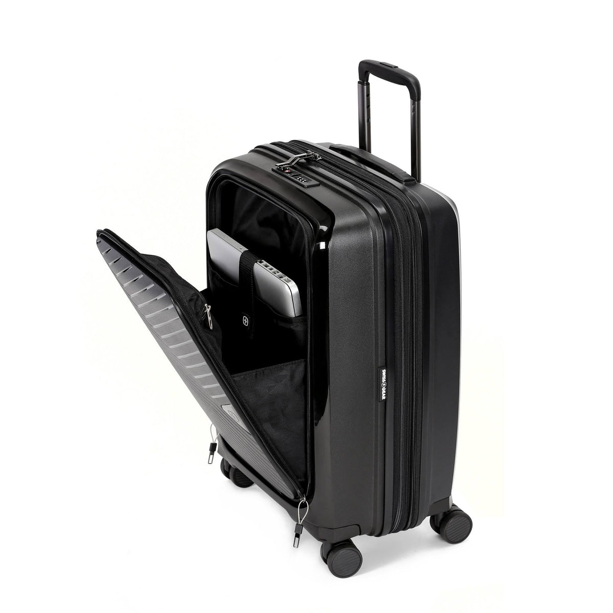 Black Hardside Expandable Carry On Suitcase Y775