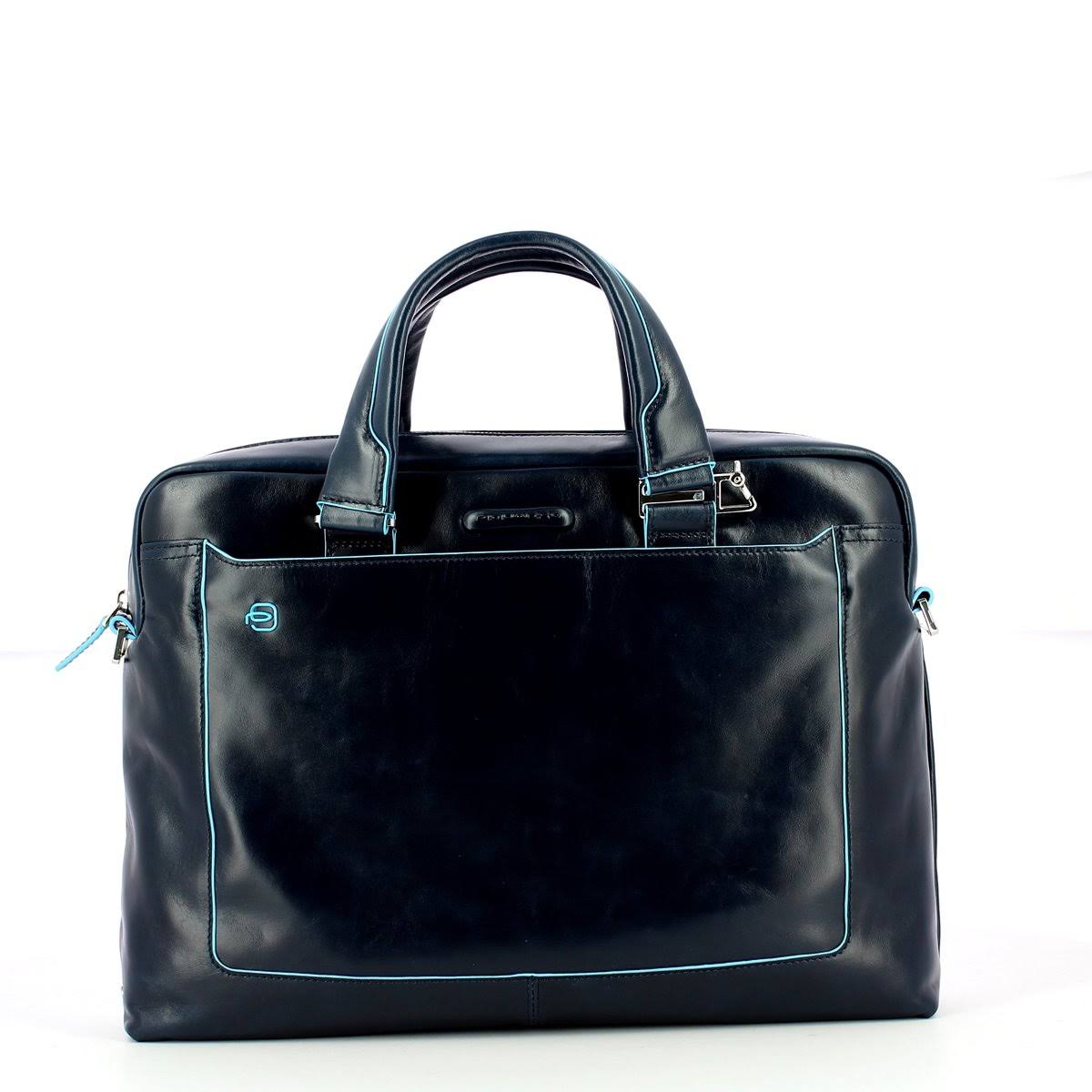Dark Blue Double Handle Computer Briefcase U4086