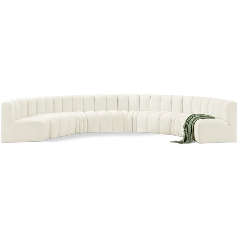 Cream Velvet Modular Sofa U578922