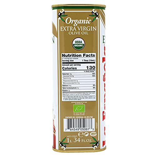 Organic Extra Virgin Olive Oil, 34 Ounce M929594