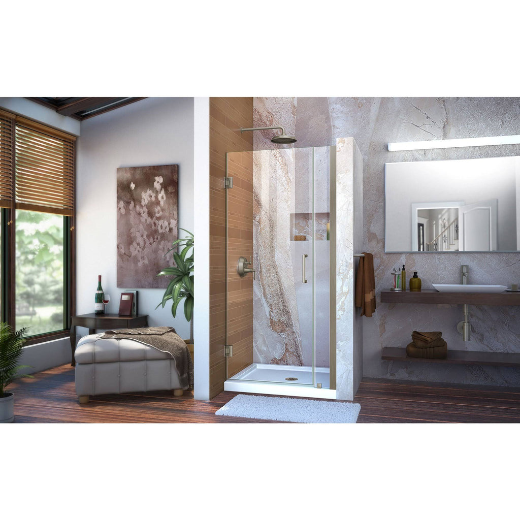 Frameless Hinged Shower Door Brushed Nickel K891535