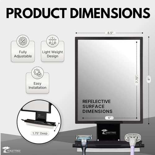 Fogless Shower Mirror with Squeegee Y72181