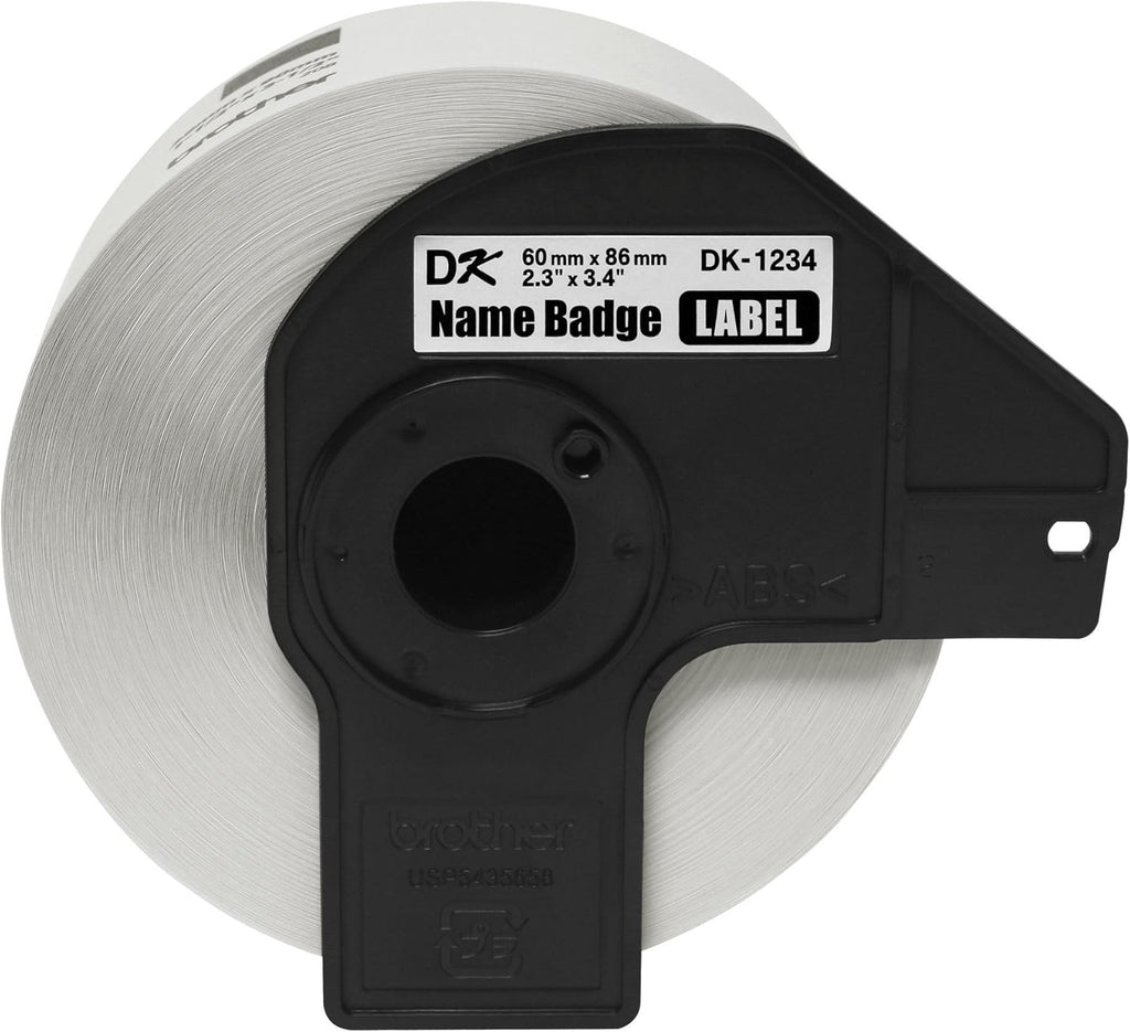 Die-Cut Adhesive Name Badge White Paper Labels, 260 Labels per Roll, Pack of 2 Z345