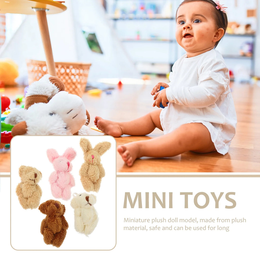 5pcs Miniature Plush Doll Figurines J70895