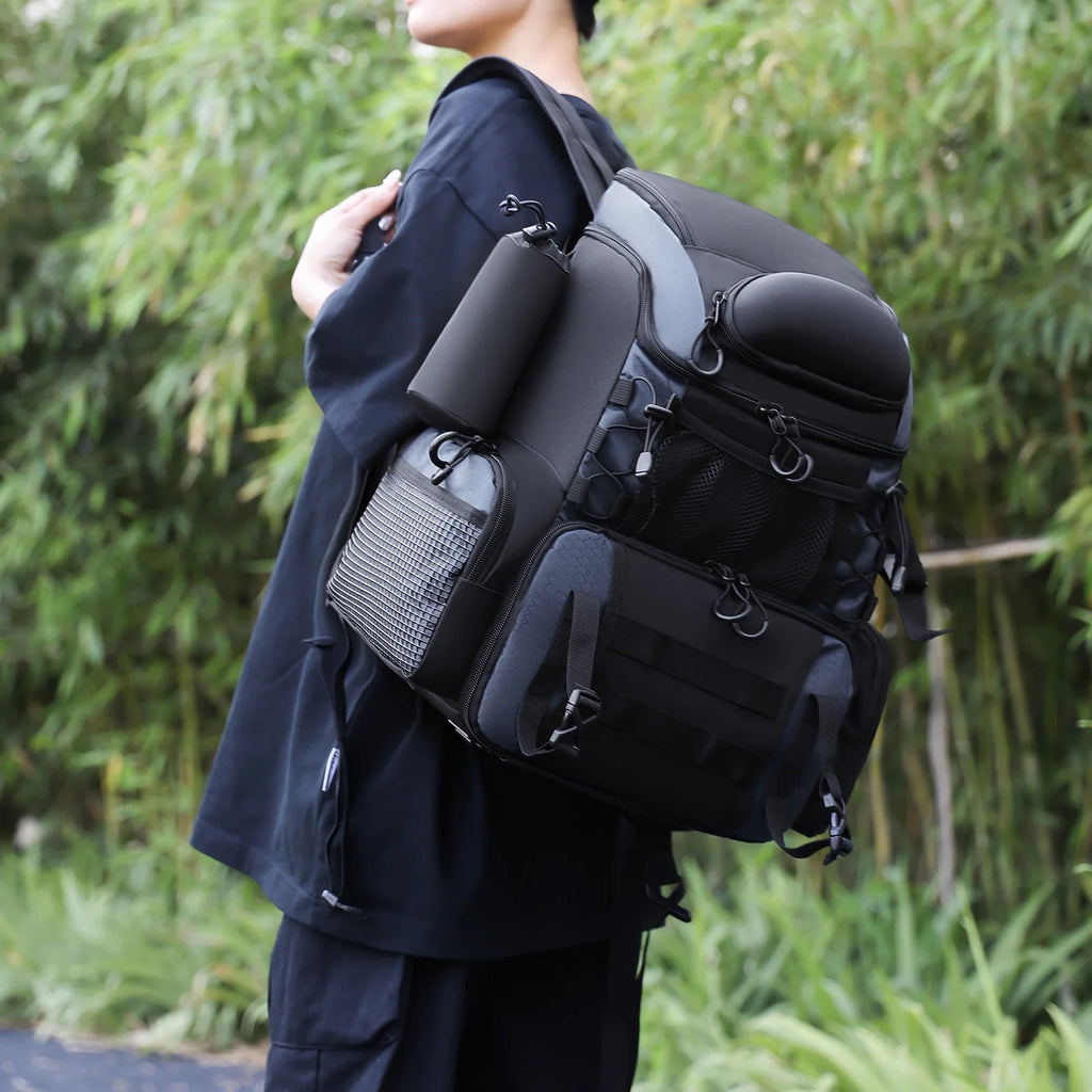 Two Shoulder Bag with 4 Boxes Rain Cover Rod and Bottle Boxes Waterproof J935490