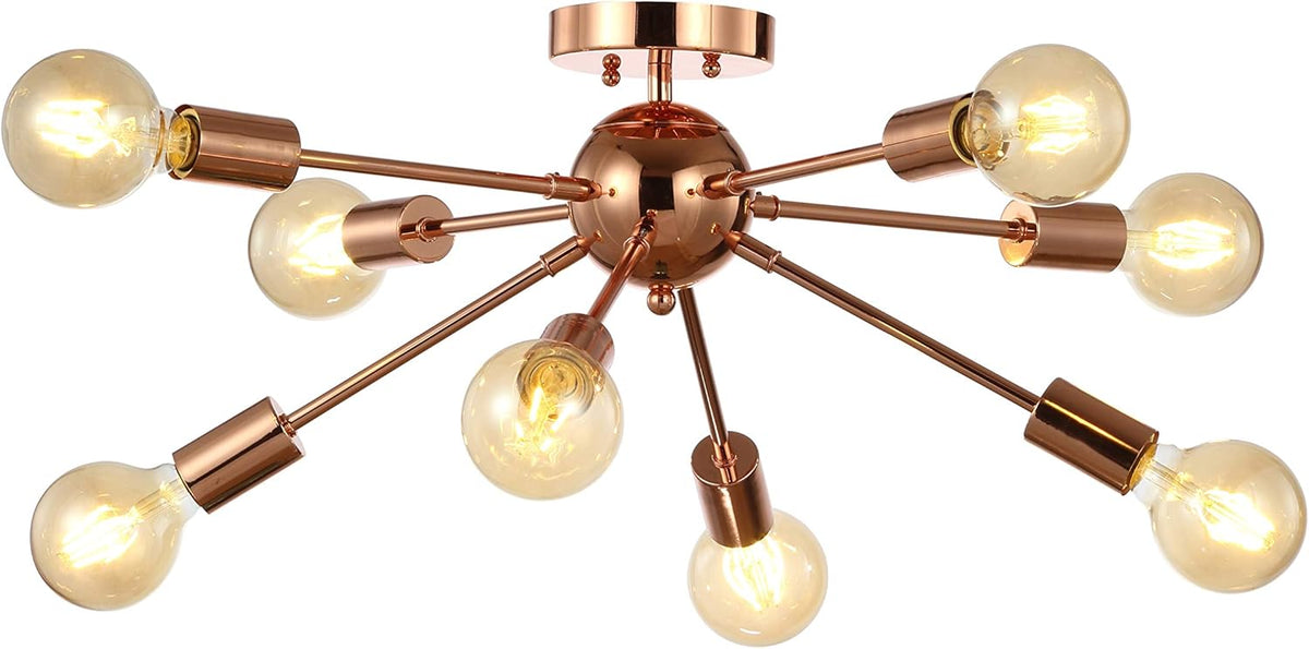 Copper Metal LED Flush-Mount Light X70694