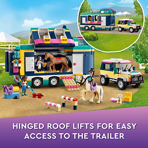 Horse Show Trailer with 2 Horses, SUV Car and Riding Accessories P77491