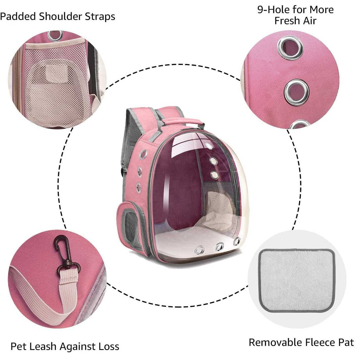 Cat Backpack Carrier Bubble Bag Small Dog Backpack Carrier P3331