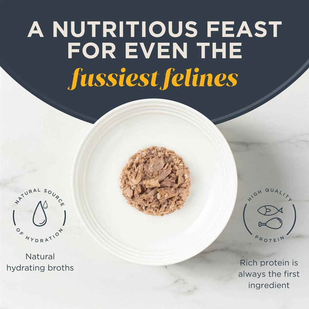 Natural Wet Cat Food Tuna Fillet with Sea Bream in Broth J448335