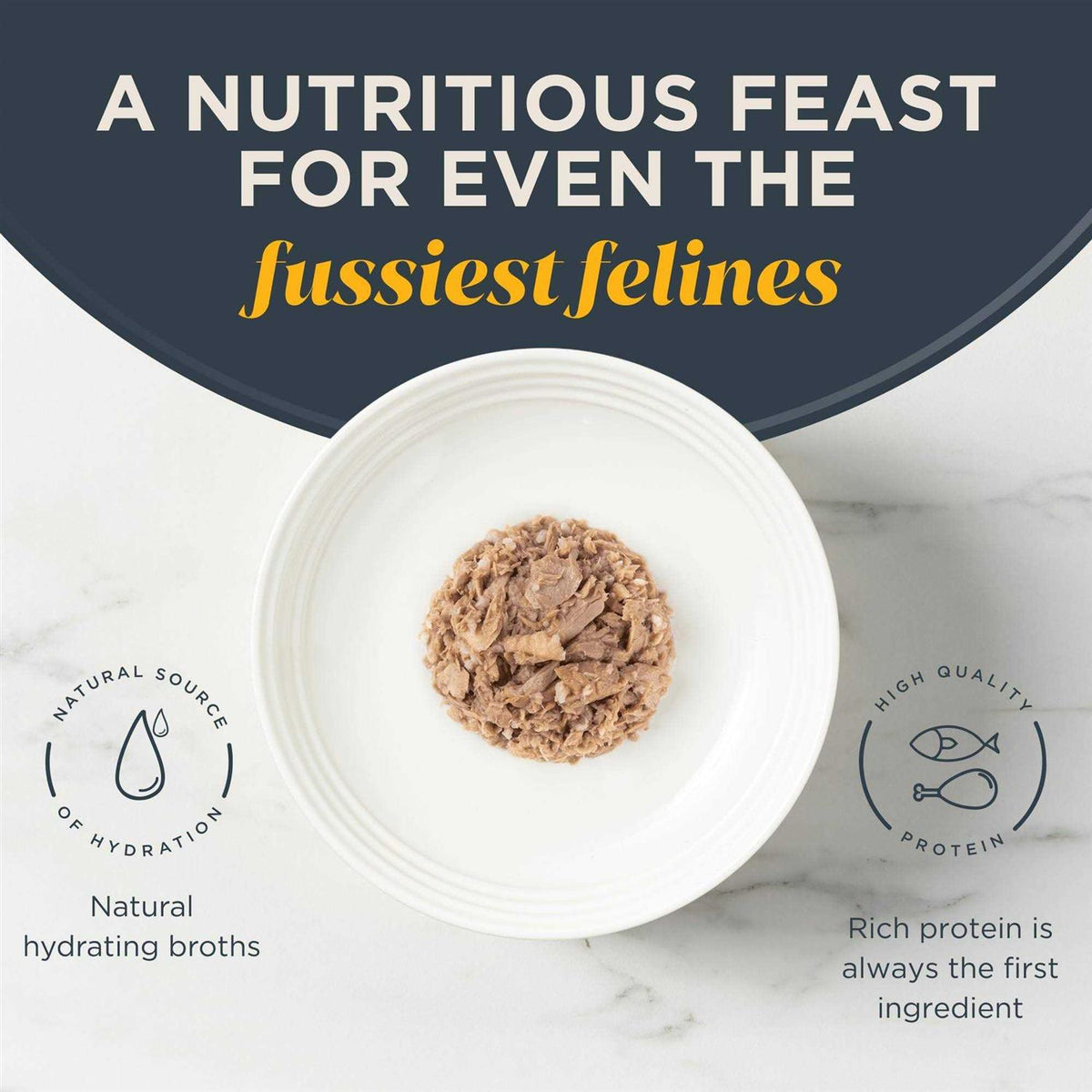 Natural Wet Cat Food Tuna Fillet with Sea Bream in Broth J448335