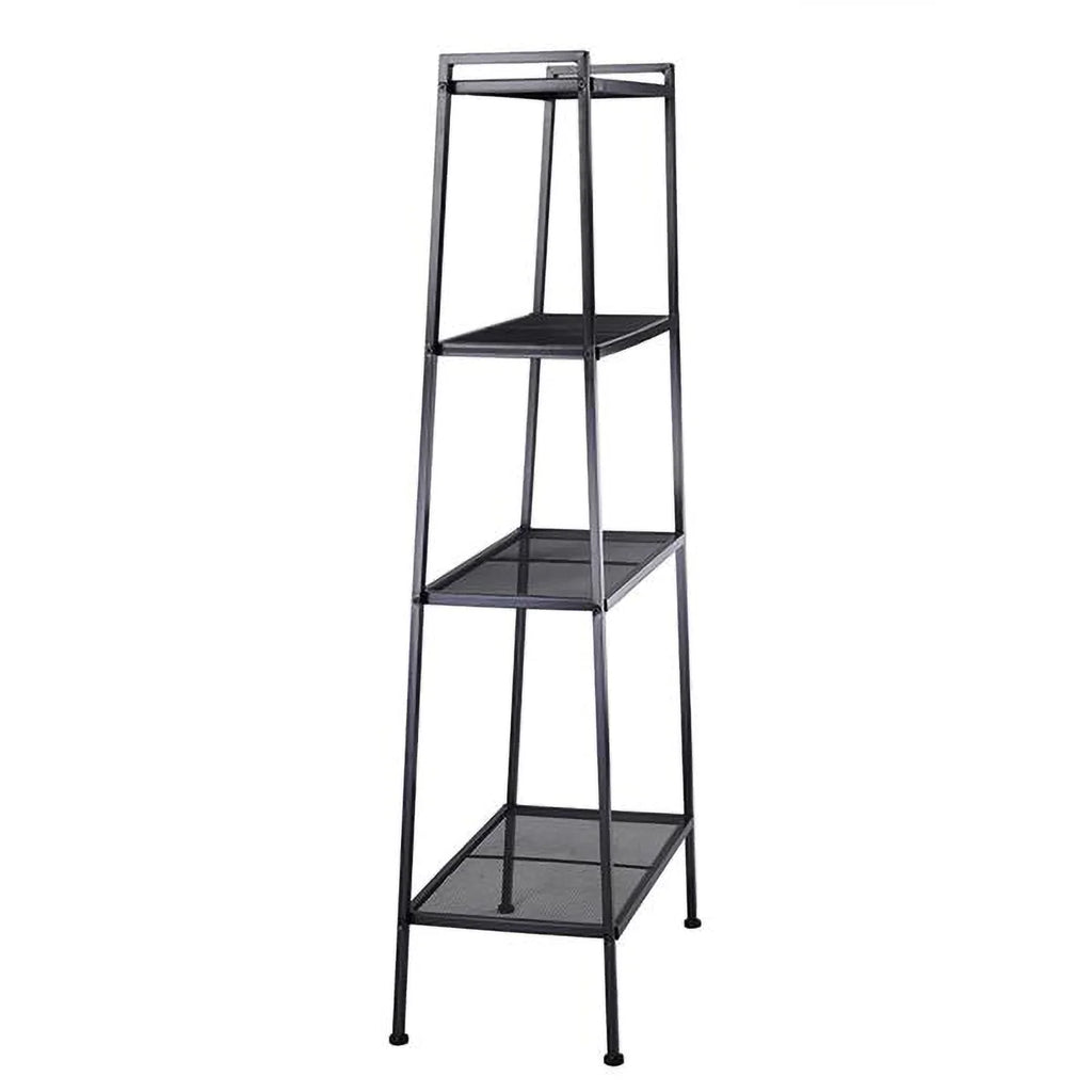 4-Tier Rustic Black Bookshelf X39326