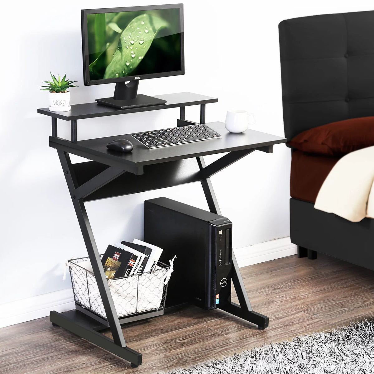 27-Inch Computer Desk with Monitor Shelf M49507