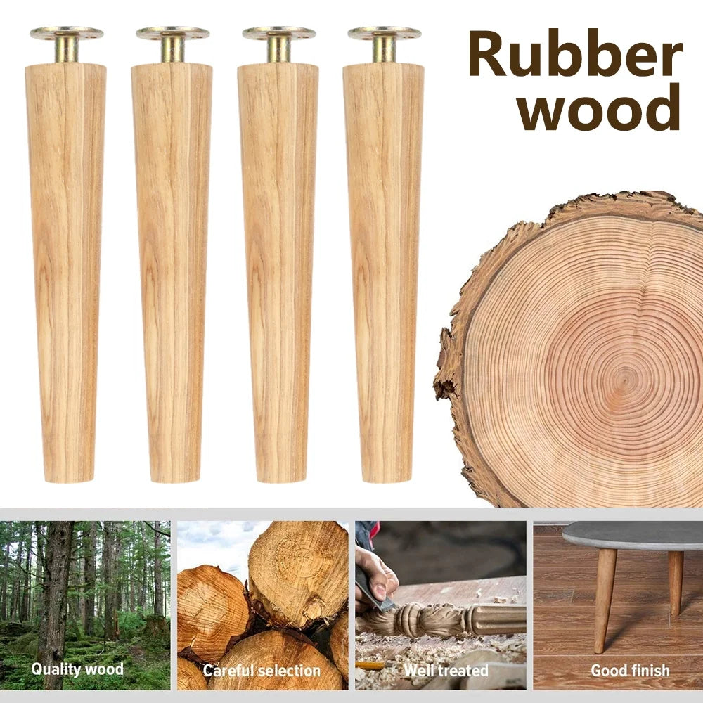 4/6/8 Inch Solid Wood Furniture Legs L3904