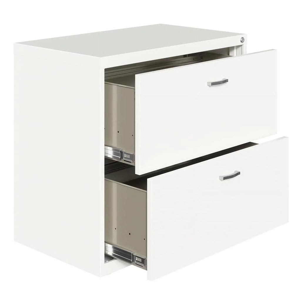 White 2 Drawer Metal Filing Cabinet Set of 2 Y291