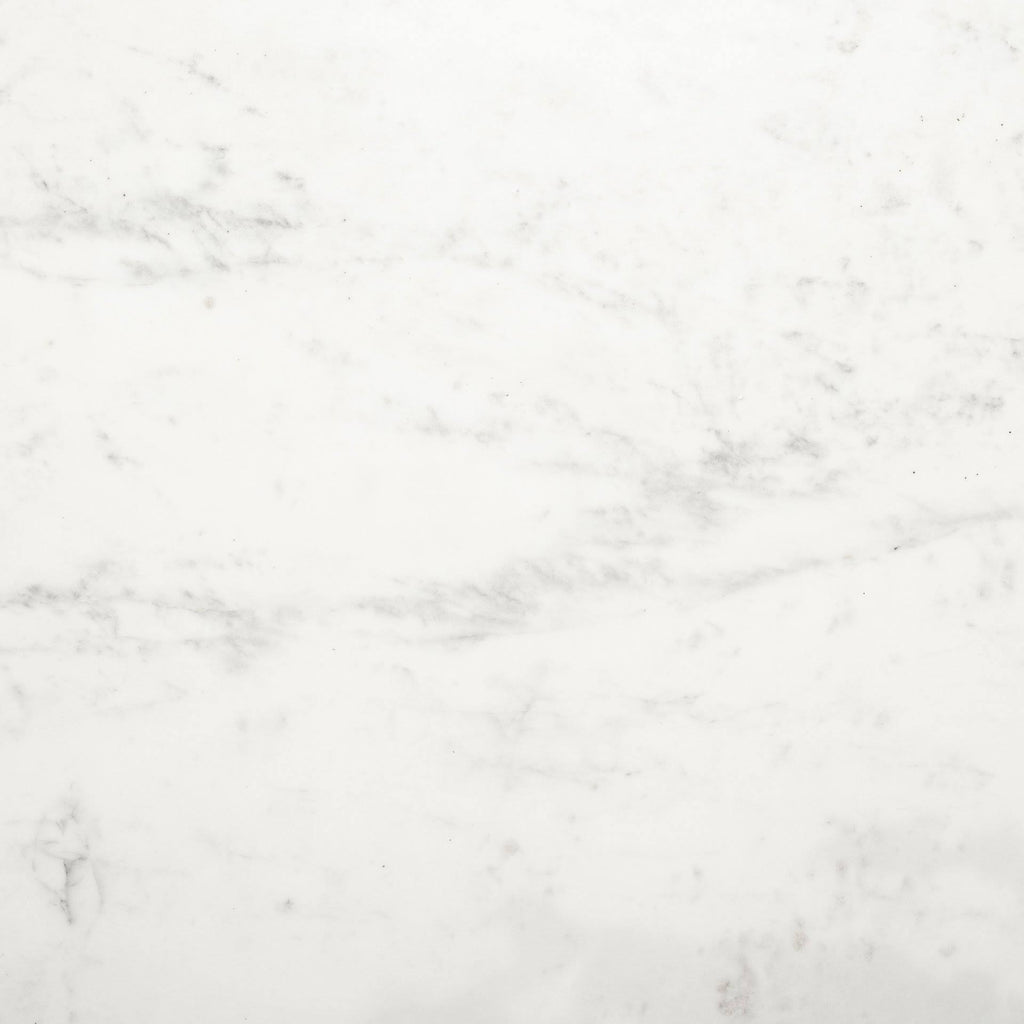 White Marble Top Black Metal Frame Console Table I145