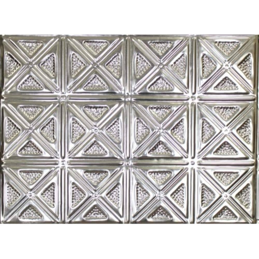 18-in x 24-in 5-Pack Stainless/Clear Coated Metal Surface-Mount Panel Ceiling Tiles F268