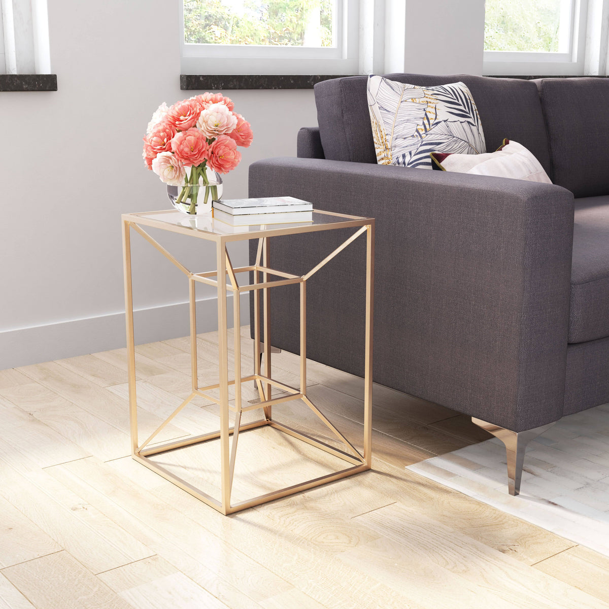 Gold Side Table J446