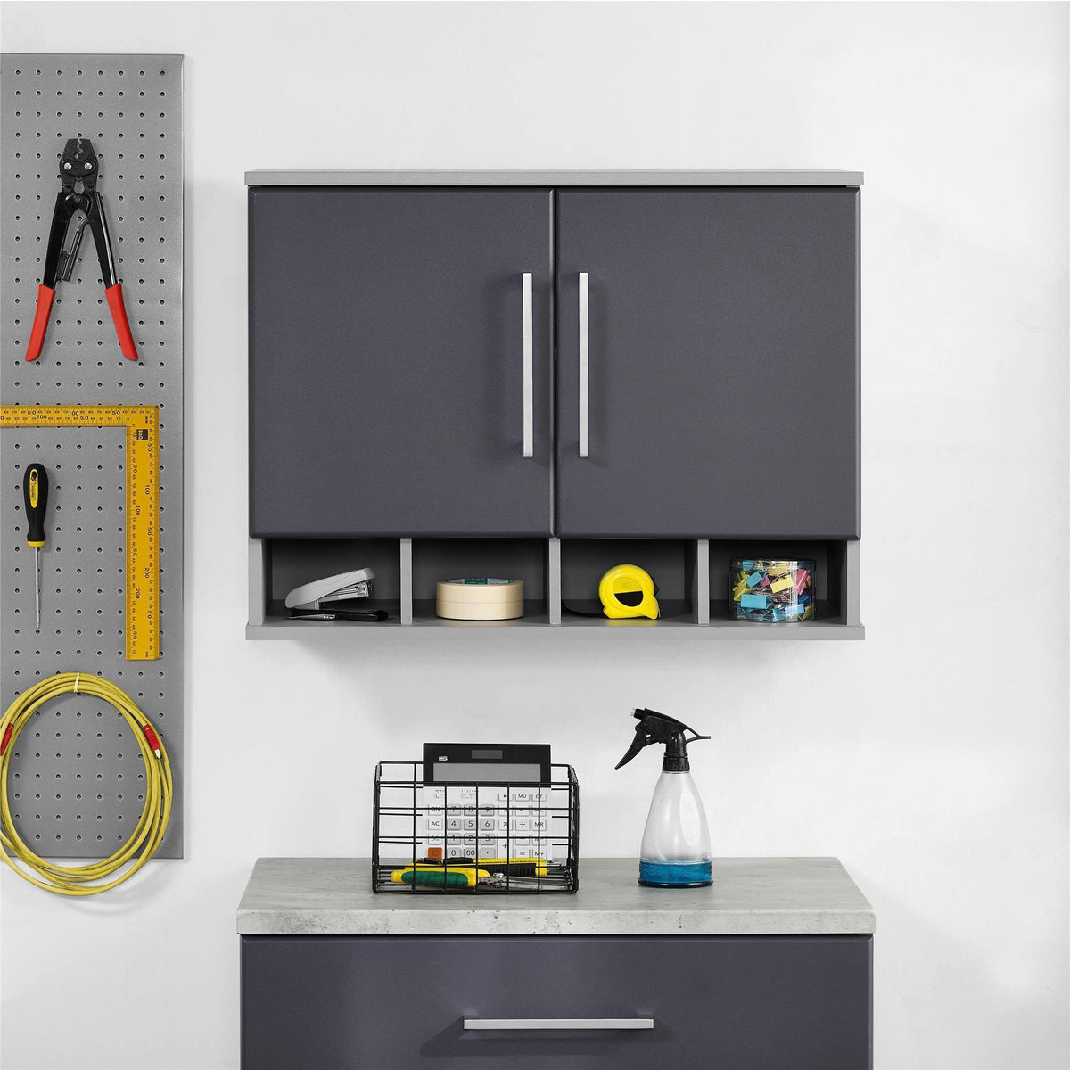 Gray Wall Cabinet I2903