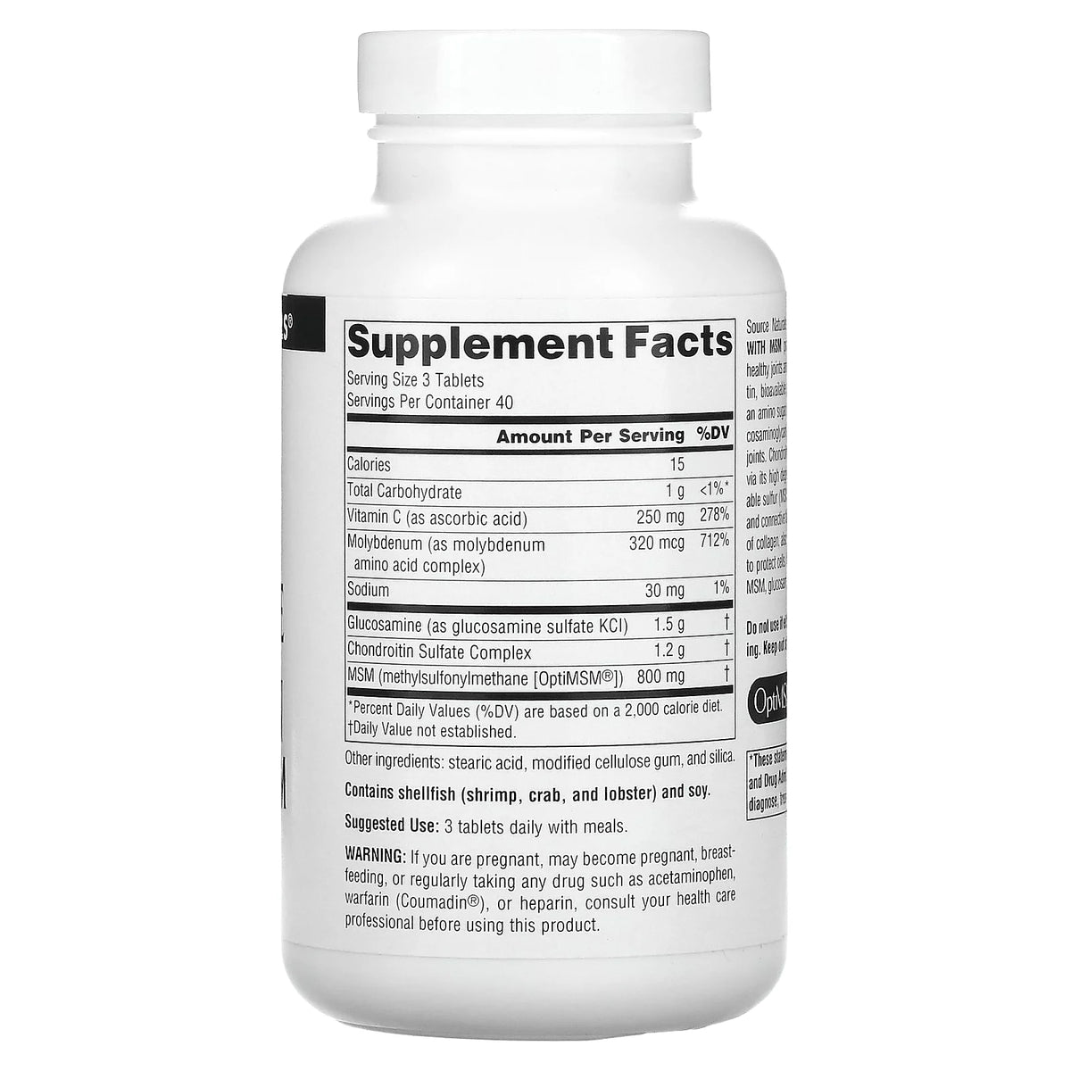 Glucosamine Chondroitin Complex with MSM, 120 Tablets K792