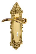 Victorian Polished Brass Privacy Door Lever Set R623913