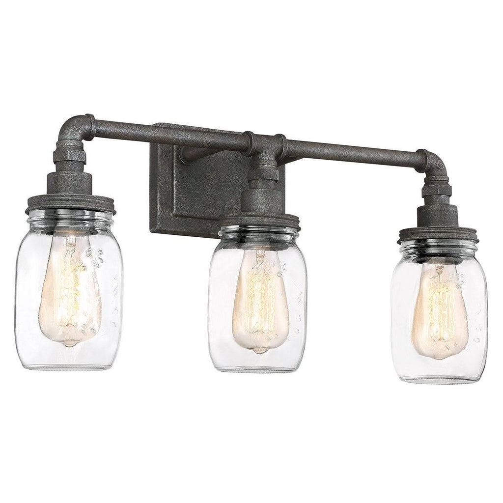 Industrial Bathroom Light, Medium Size, Antique Black R3981