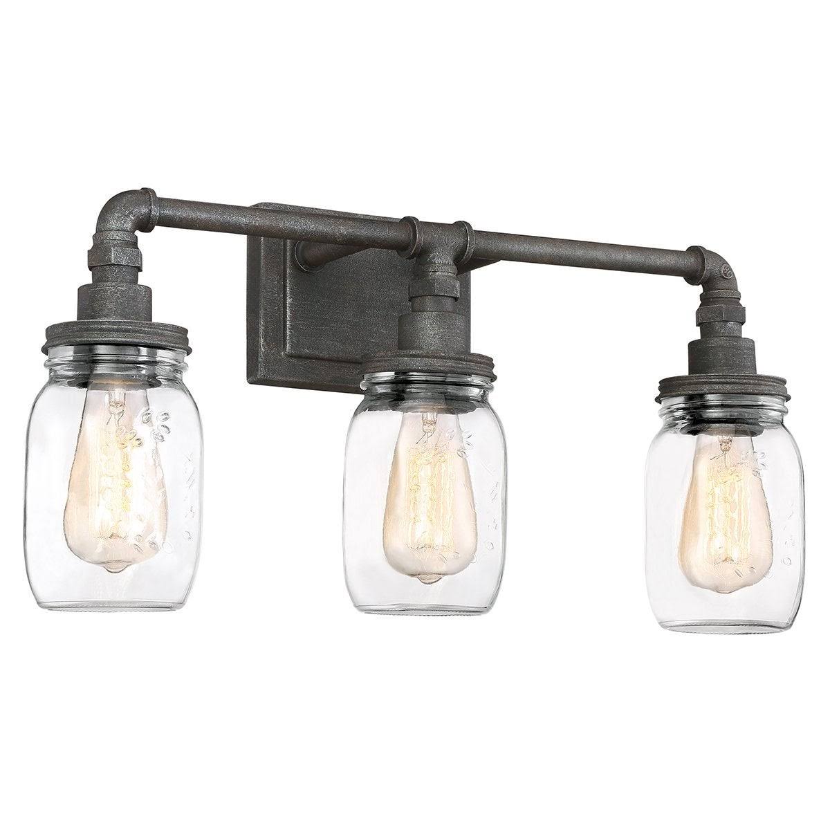 Industrial Bathroom Light, Medium Size, Antique Black R3981