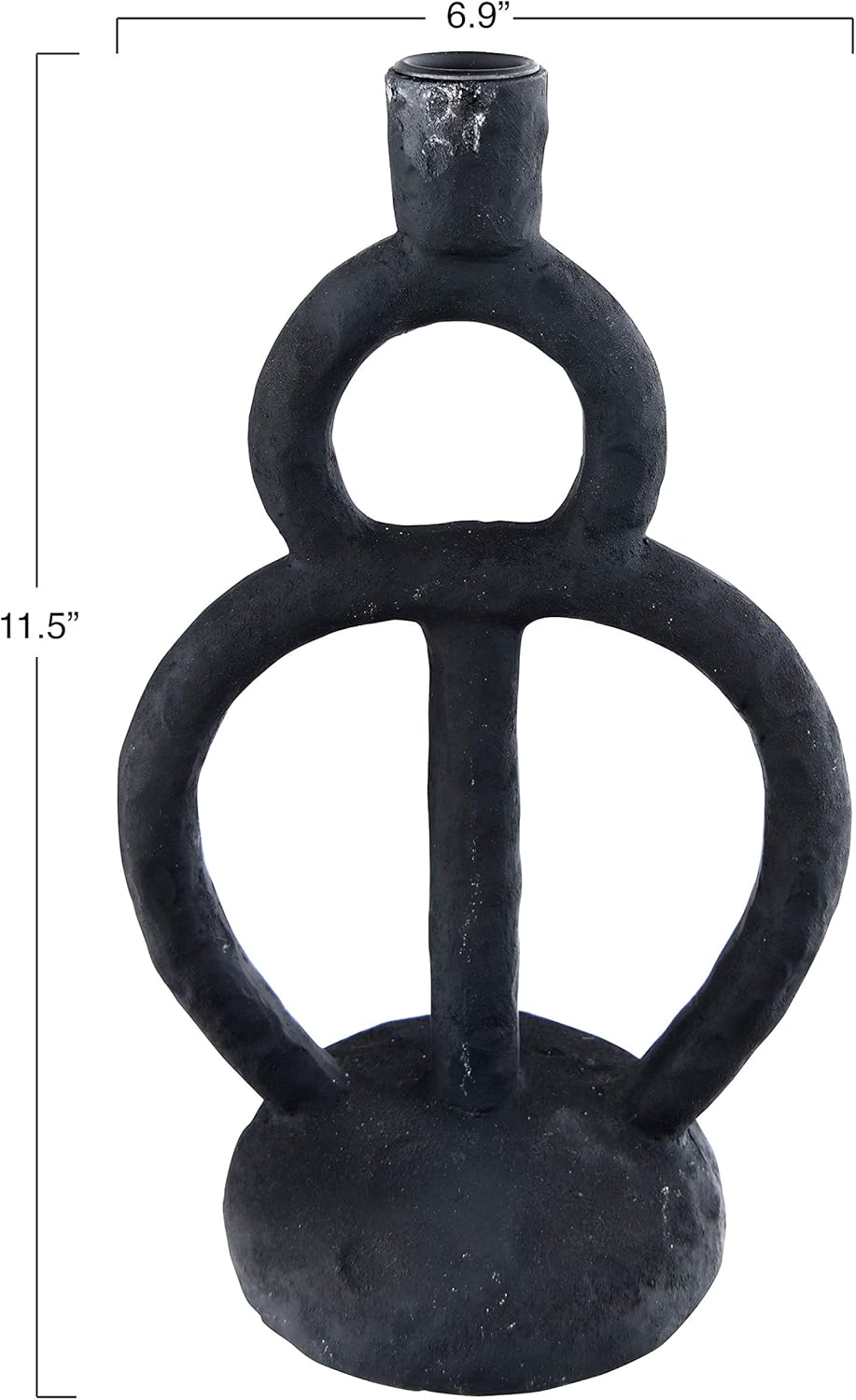 Black Resin Candleholder F137226