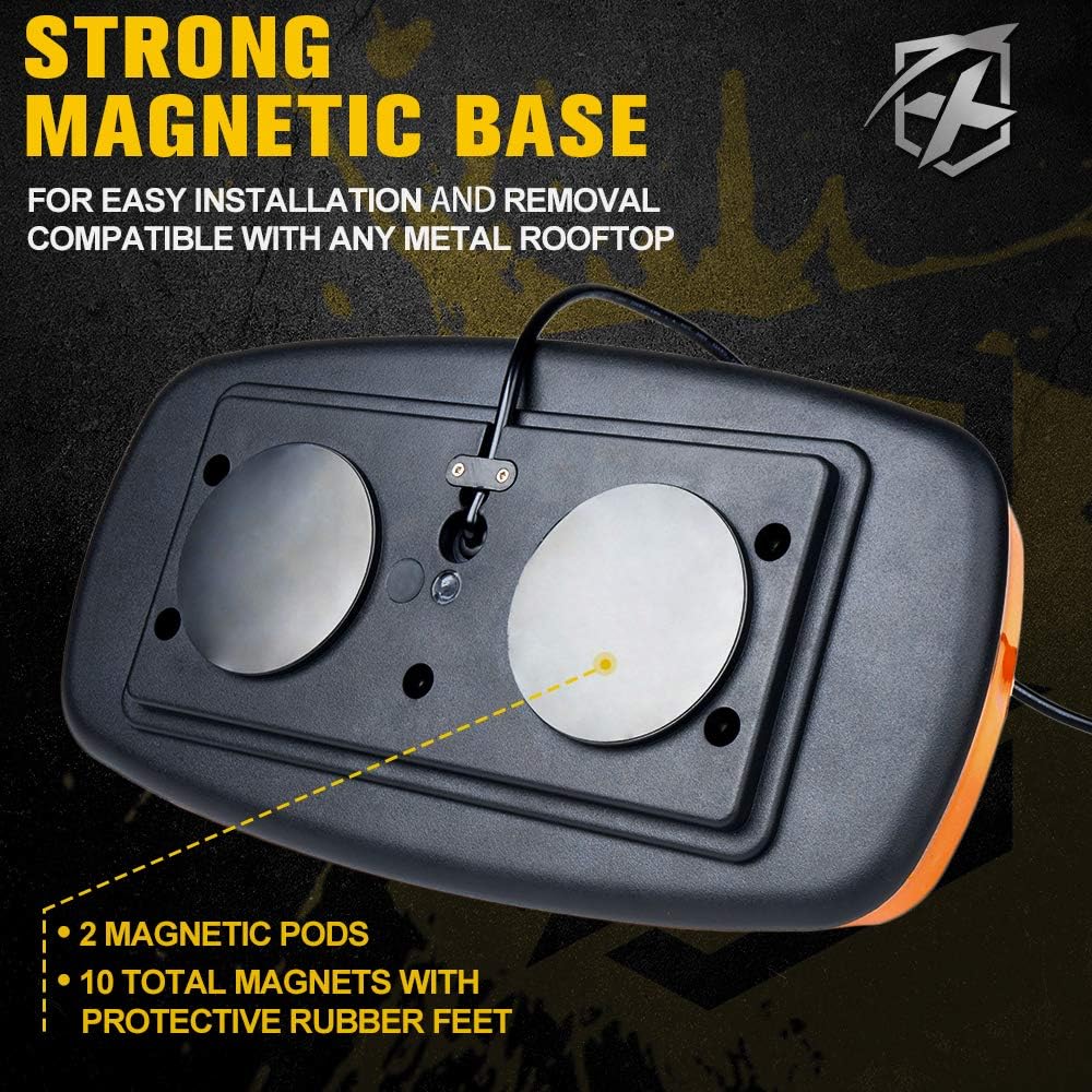 Amber LED Strobe Beacon Light Bar with Magnetic Mount R71564