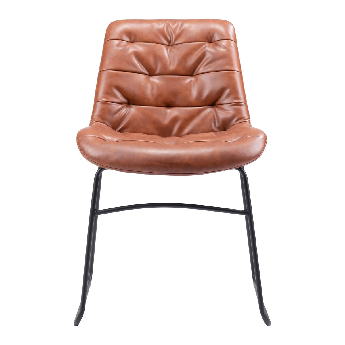 Dining Chair Set of 2 Vintage Brown T4958