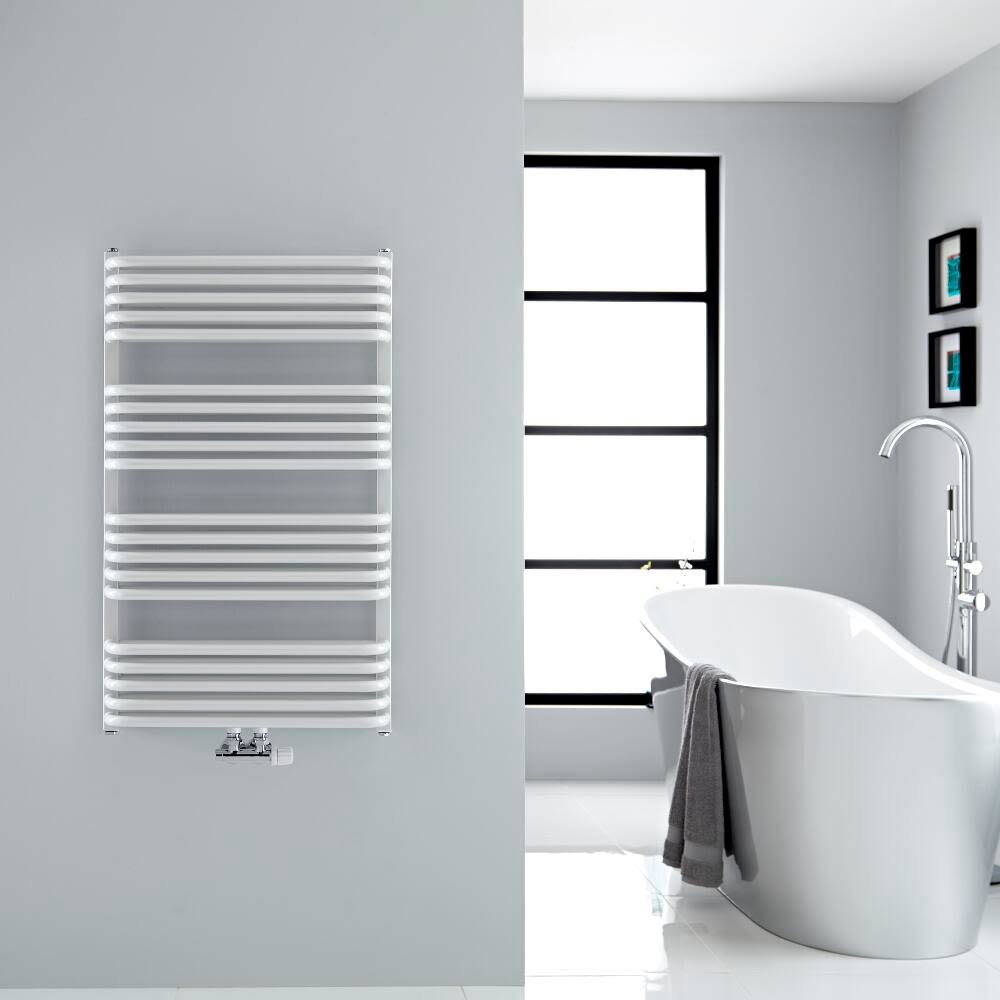 White Hydronic Heated Towel Warmer X44397